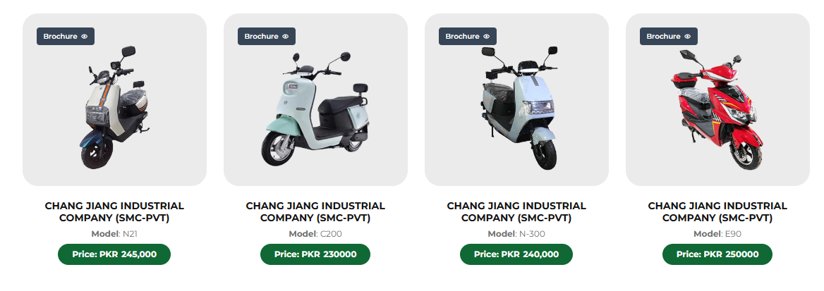 Chang Jiang Electric Bikes in Pakistan